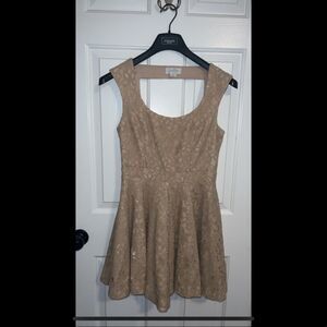 Tan Brown Beige Jessica Simpson Womens Sleeveless Bridesmaid Formal Dress Size 6